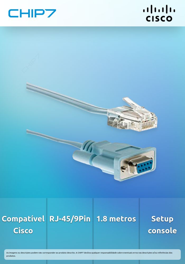 Cabo Cisco Console RJ-45 Macho > 9Pin Serie Fêmea 1.8M - CAB-CONSOLE ...