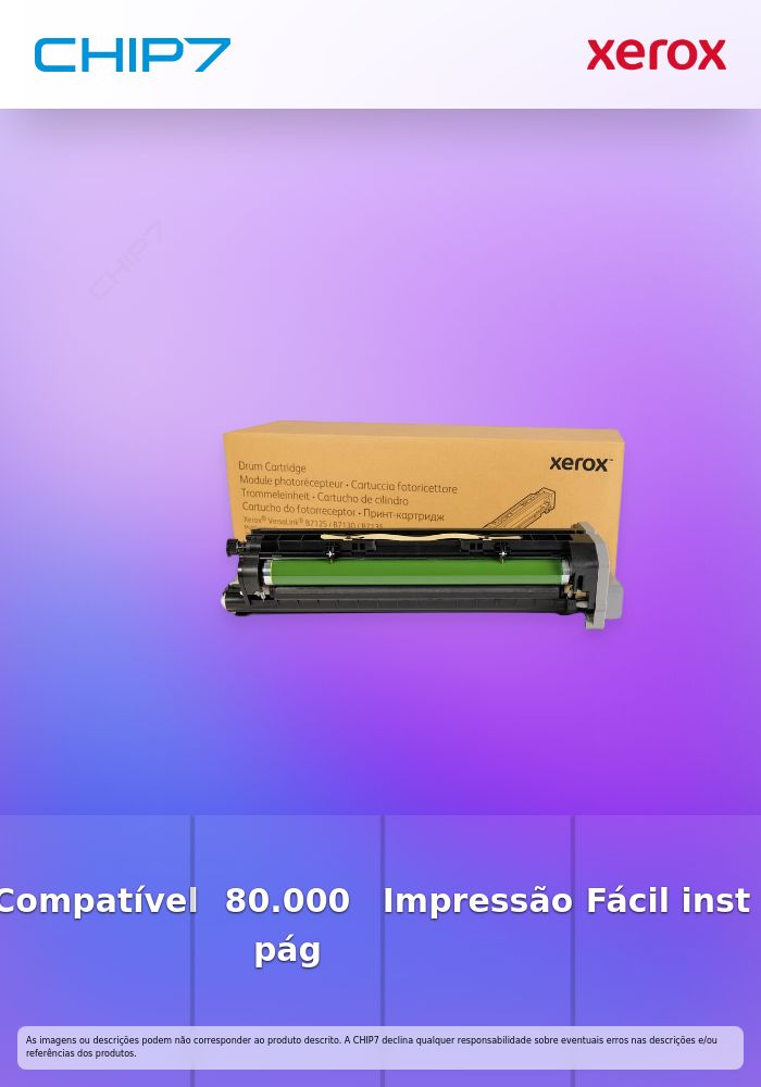 Cartucho do Tambor Xerox VersaLink B7100 (80 000)