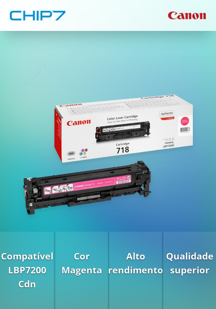 718 M - Cartridge Magenta para LBP7200Cdn