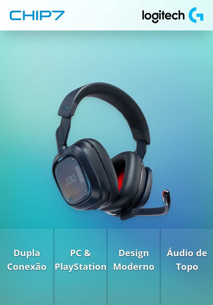 Headset Logitech G Astro A30 Lightspeed Gaming Wireless Bluetooth Azul PC/Playstation