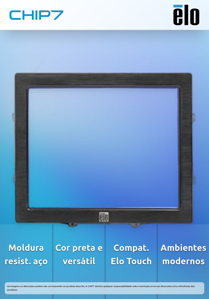 Moldura Elo Touch em aço inoxidável Preto - E163604
