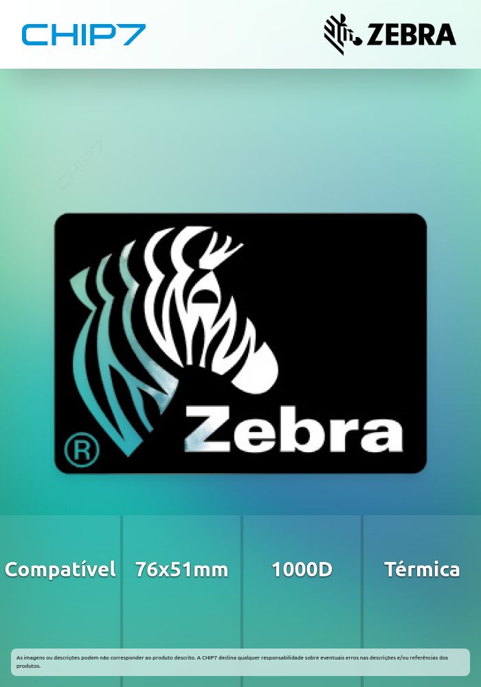 Etiqueta Zebra Z-Perform 1000D 76x51mm