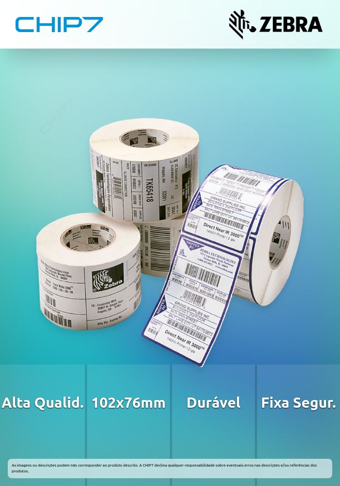 Etiqueta Zebra Z-Select 2000T 102x76mm