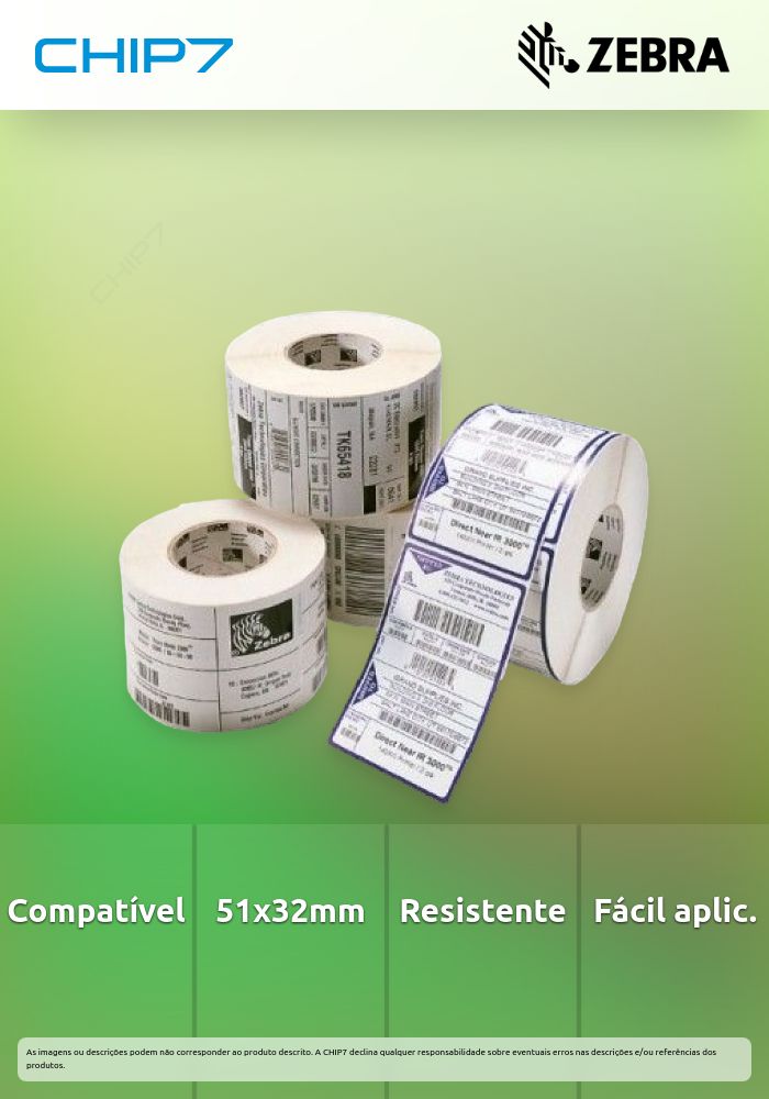 Etiquetas Zebra Z-Perform 1000D 51x32mm (880175-031D)