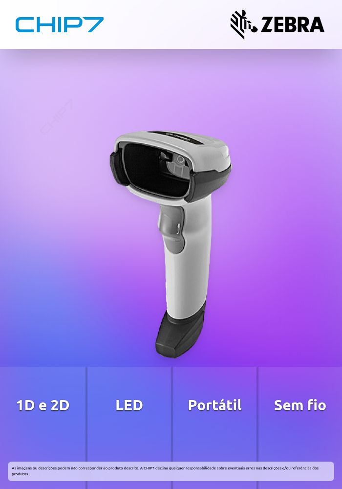 Leitor de código de barras Zebra DS2278 portátil 1D/2D LED Preto