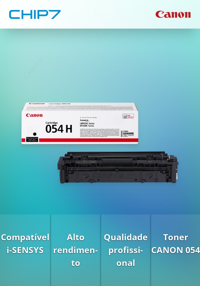Toner CANON 054 Preto Alto Rendimento - i-SENSYS LBP62xC/M64xC