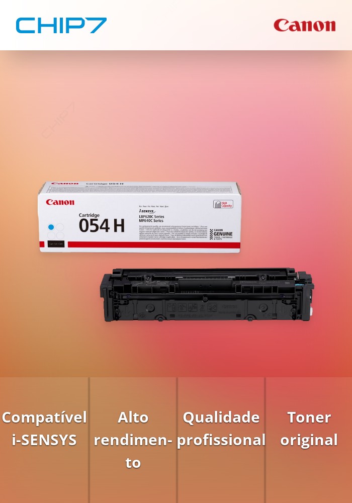 Toner CANON 054 Ciano Alto Rendimento - i-SENSYS LBP62xC/M64xC