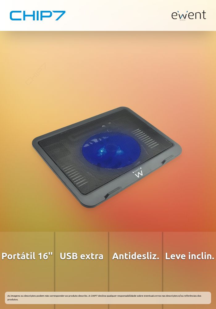 Base de Refrigeração Ewent EW1250 Portátil 16