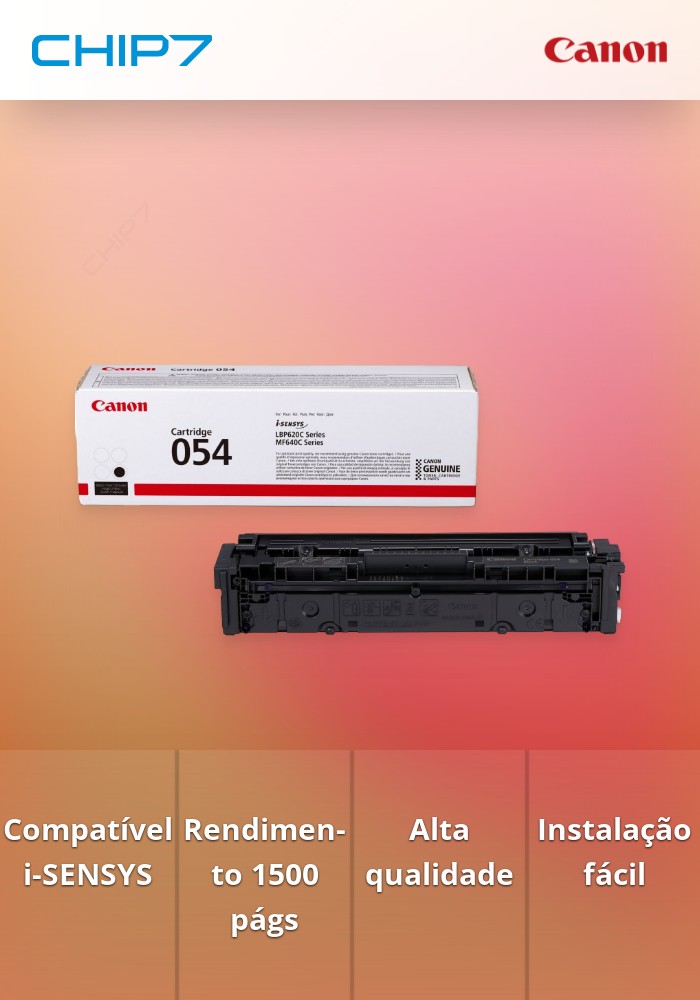Toner CANON 054 Preto - i-SENSYS LBP62xC/M64xC