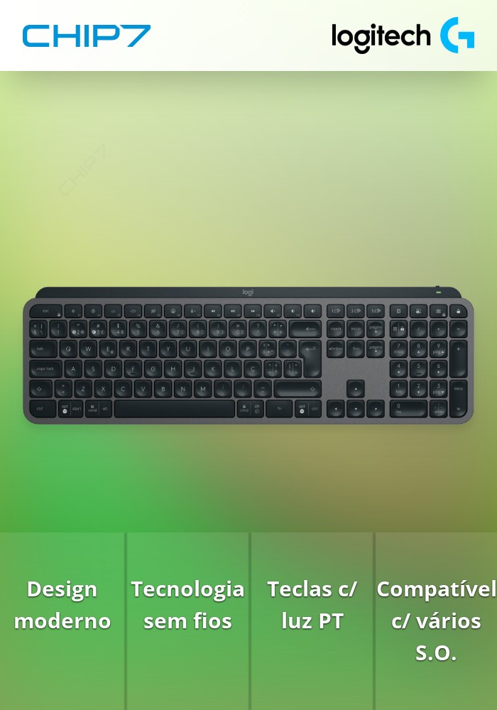 Teclado sem Fios Logitech Mx Keys S - Retroiluminação