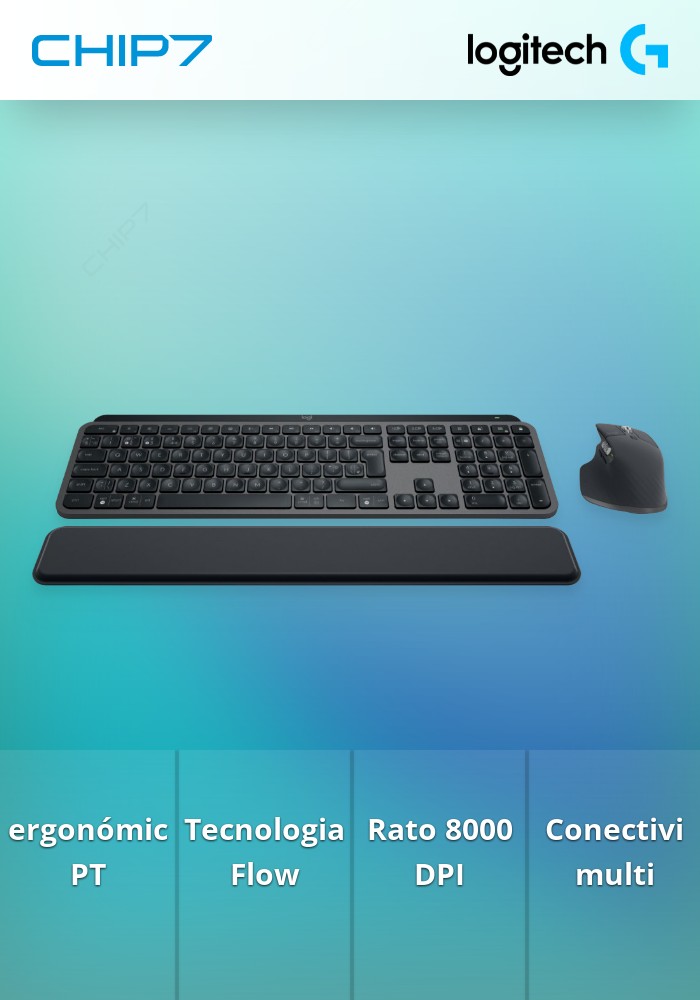 Conjunto Logitech Teclado MX Keys S + Rato MX Master 3S - Preto