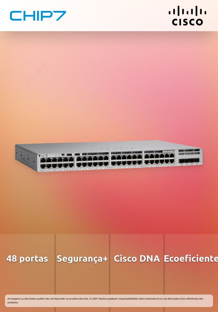 Switch Cisco CATALYST 9200L 48 Portas POE+