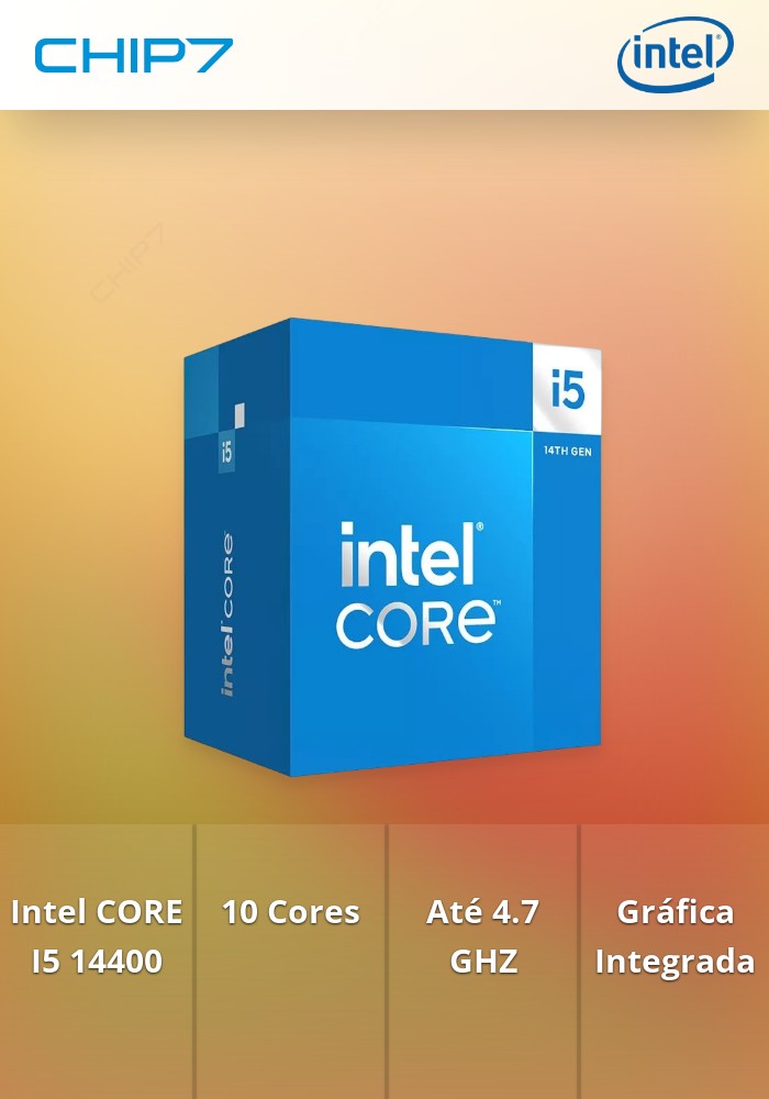 Intel CORE I5-14400   10 Cores até 4.7 GHZ SOP. Gráfica integrada