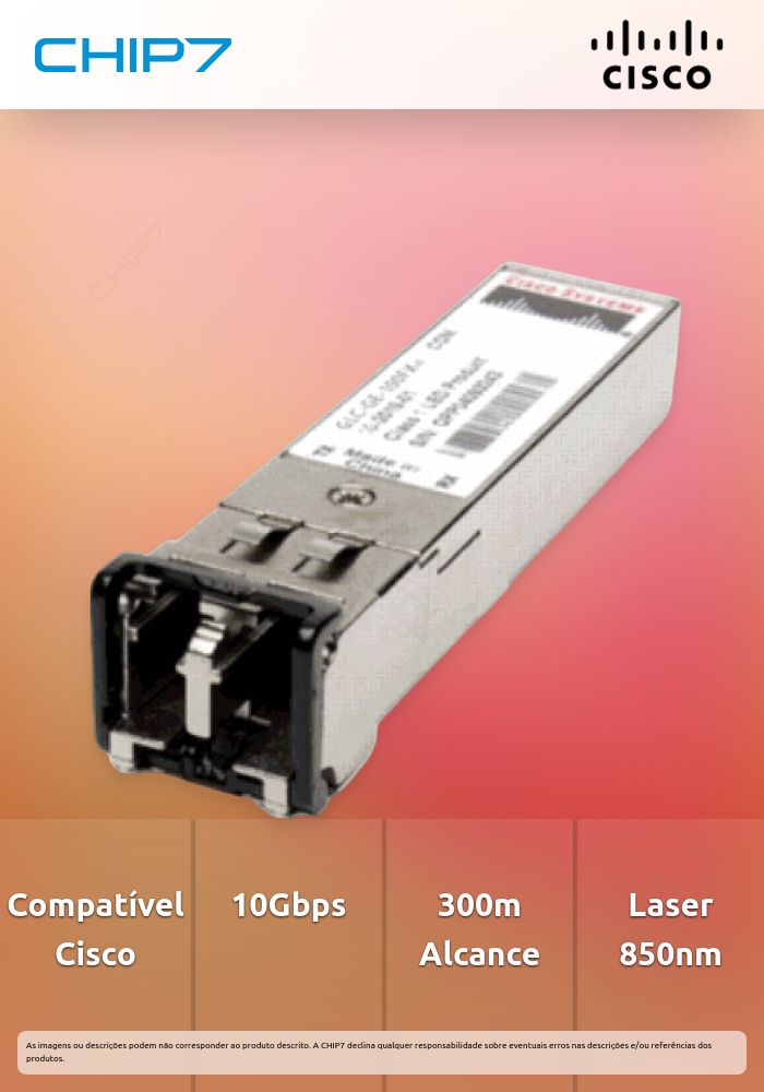 Módulo SFP Cisco 10GBASE-SR EXT