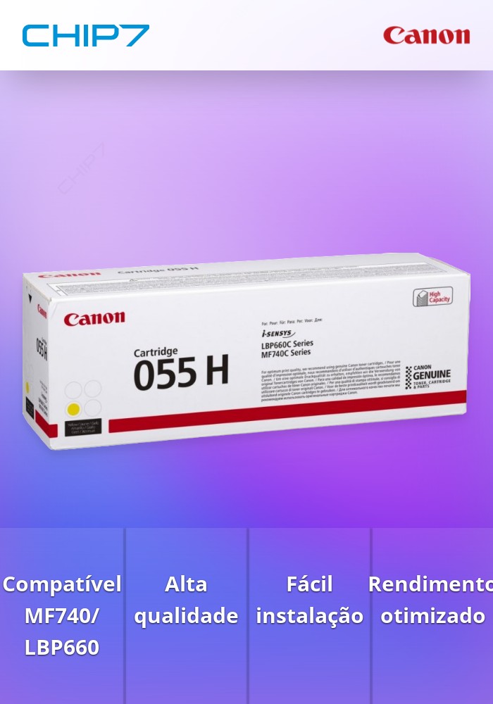 CRG 055H Y - Cartridge compativel com: MF740, LBP660