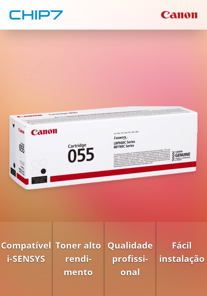 Toner CANON 055 Preto - i-SENSYS LBP66x/MF74x