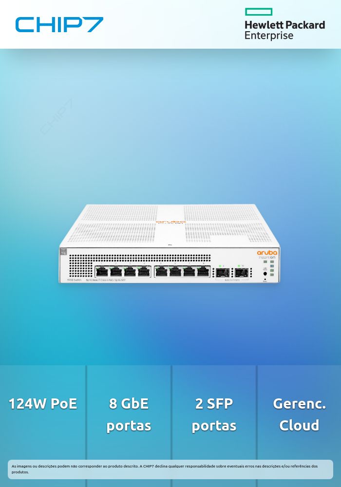 Switch HPE Aruba Instant On 1930 8G Class4 PoE 2SFP 124W