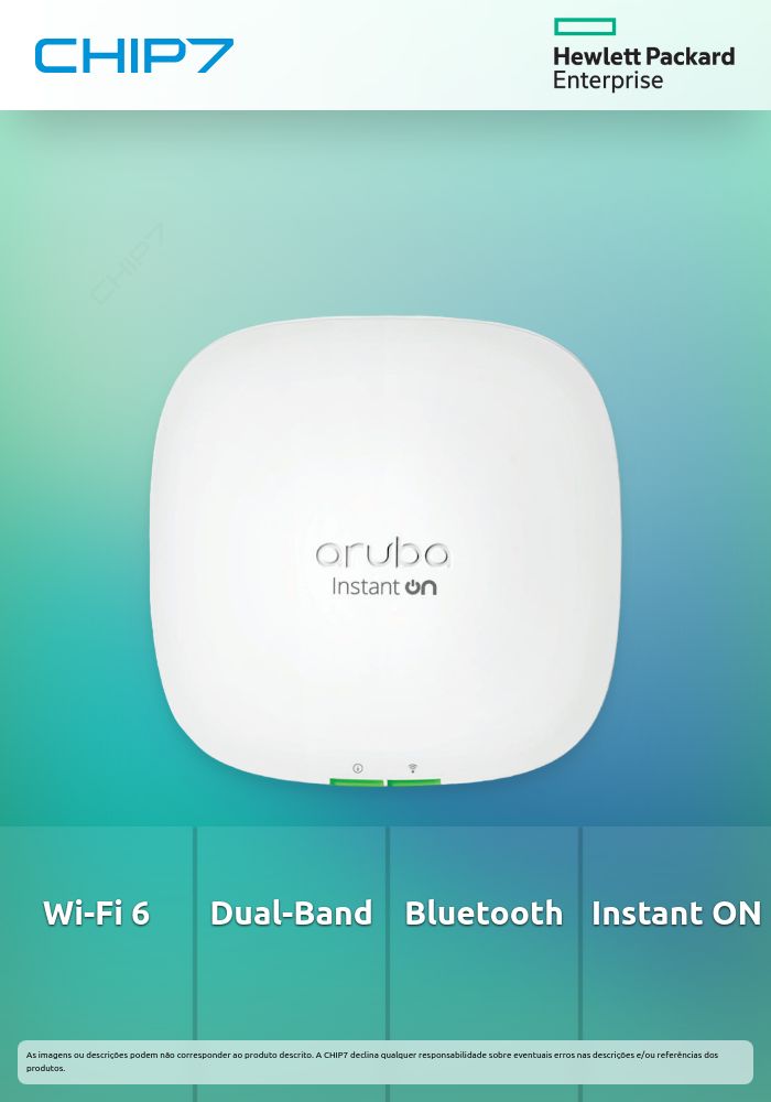Access Point HPE Aruba Instant ON AP22 (RW) Bluetooth Wi-Fi 6 2.4 GHz 5 GHz