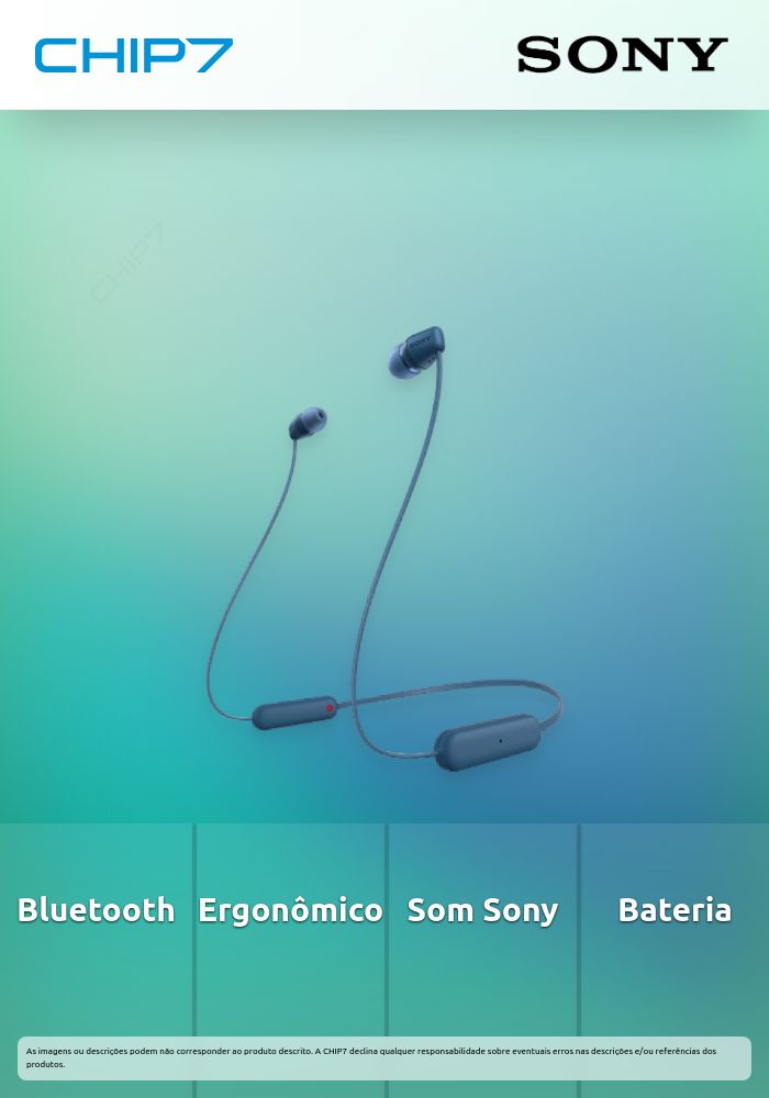 Auriculares Sony WI-C100L Bluetooth Azuis