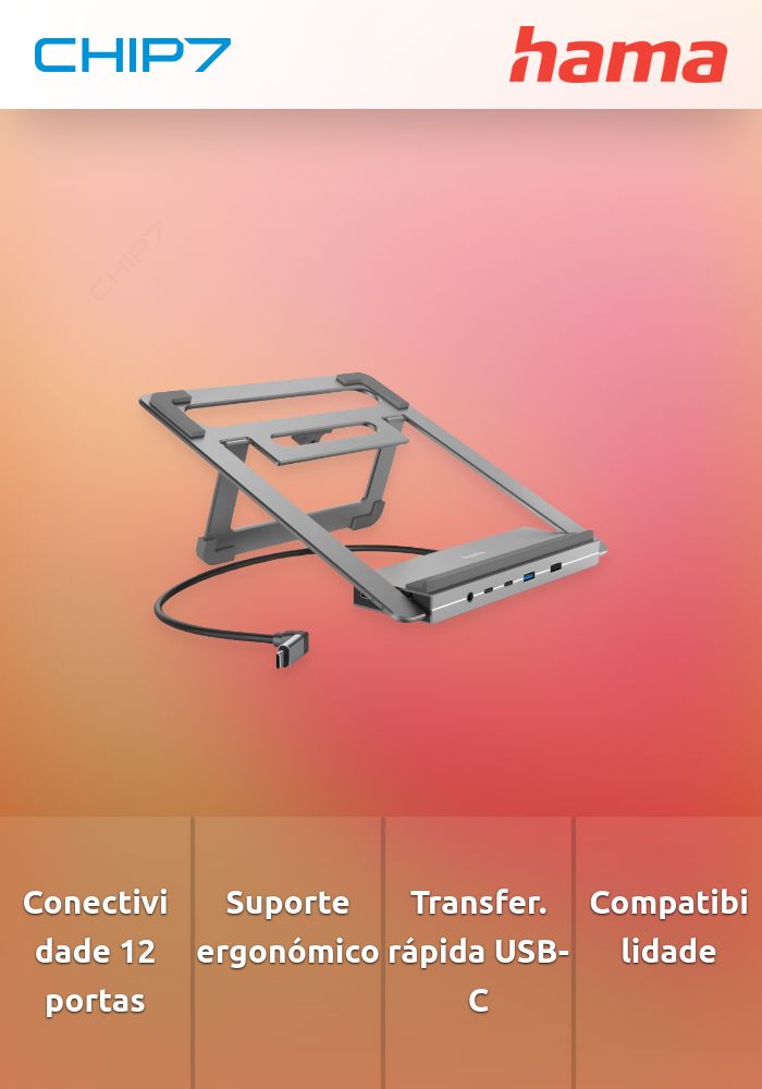 Docking station HAMA Connect2Office Stand USB-C 12 Portas