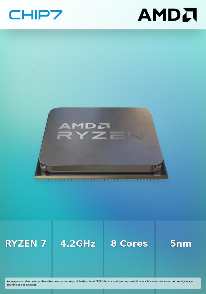 AMD AM5 RYZEN 7 7800X3D 4.2 A 5GHZ 104MB 8C16T 120W TRAY (Sem Caixa)