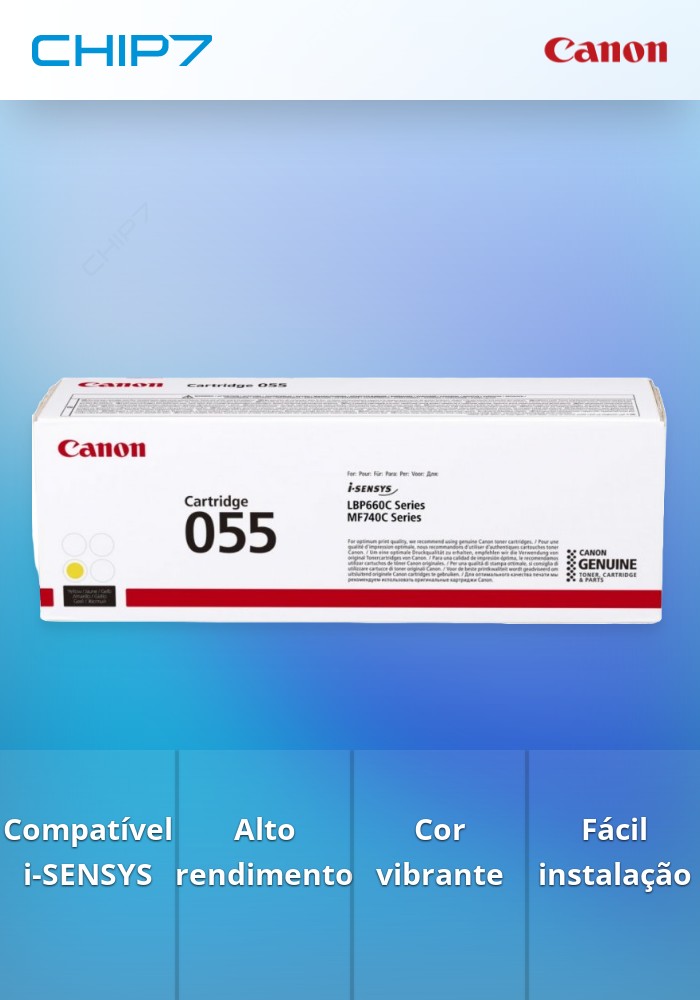 Toner CANON 055 Amarelo - i-SENSYS LBP66x/MF74x