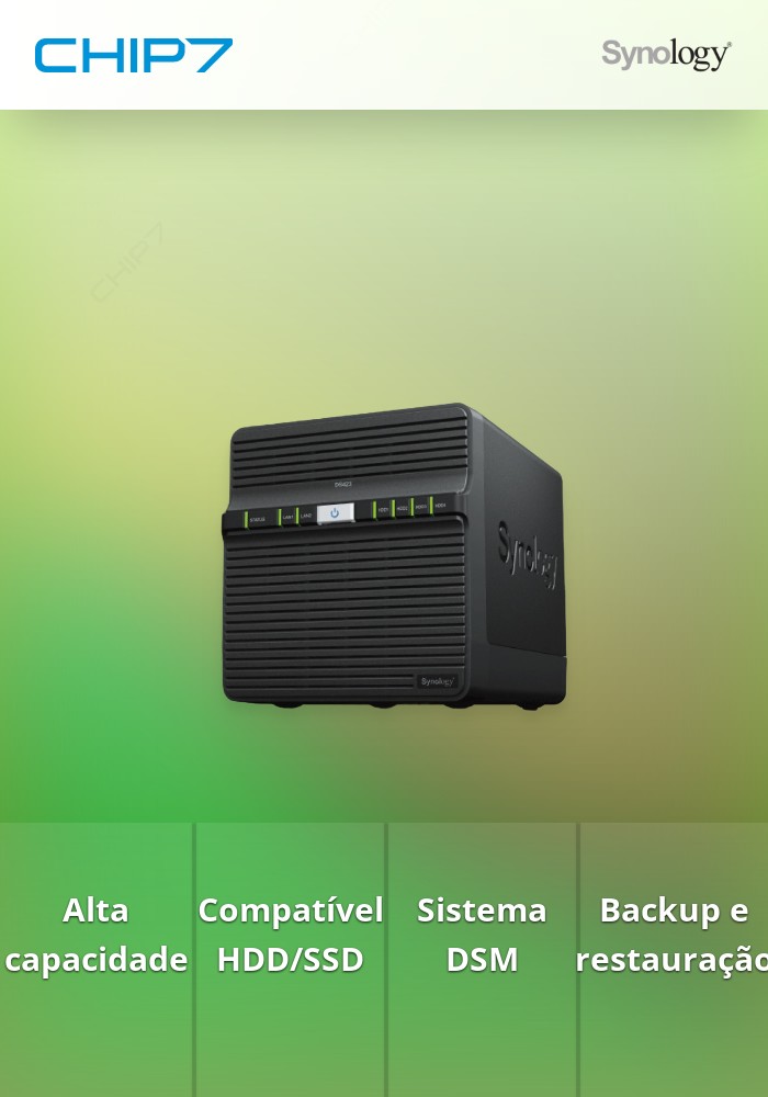 NAS Synology DS423 DISKSTATION 4 Baías