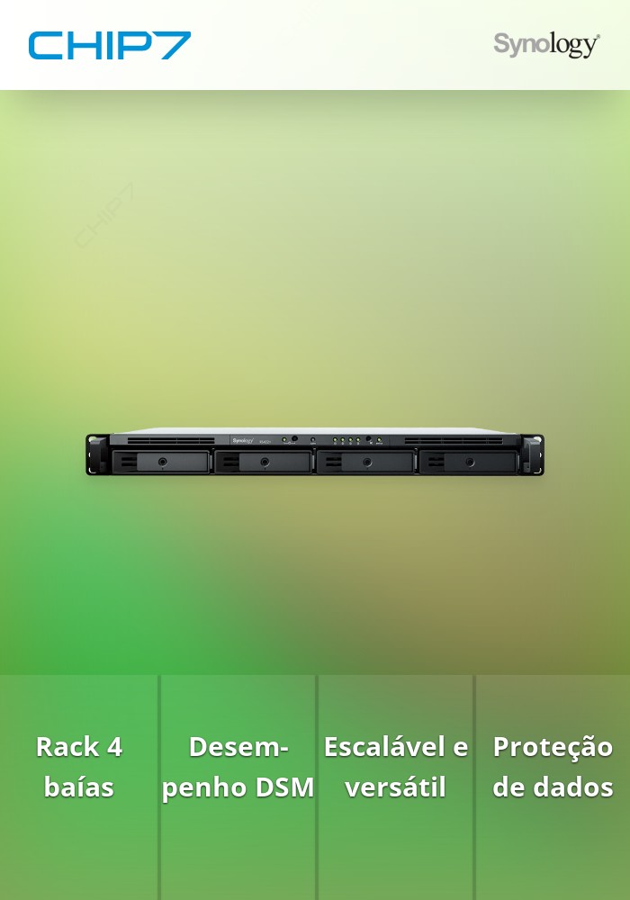 NAS SYNOLOGY RS422+ RACK 4 Baías