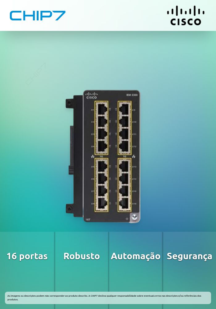 Switch CATALYST IE3300 RUGGED 16 Portas