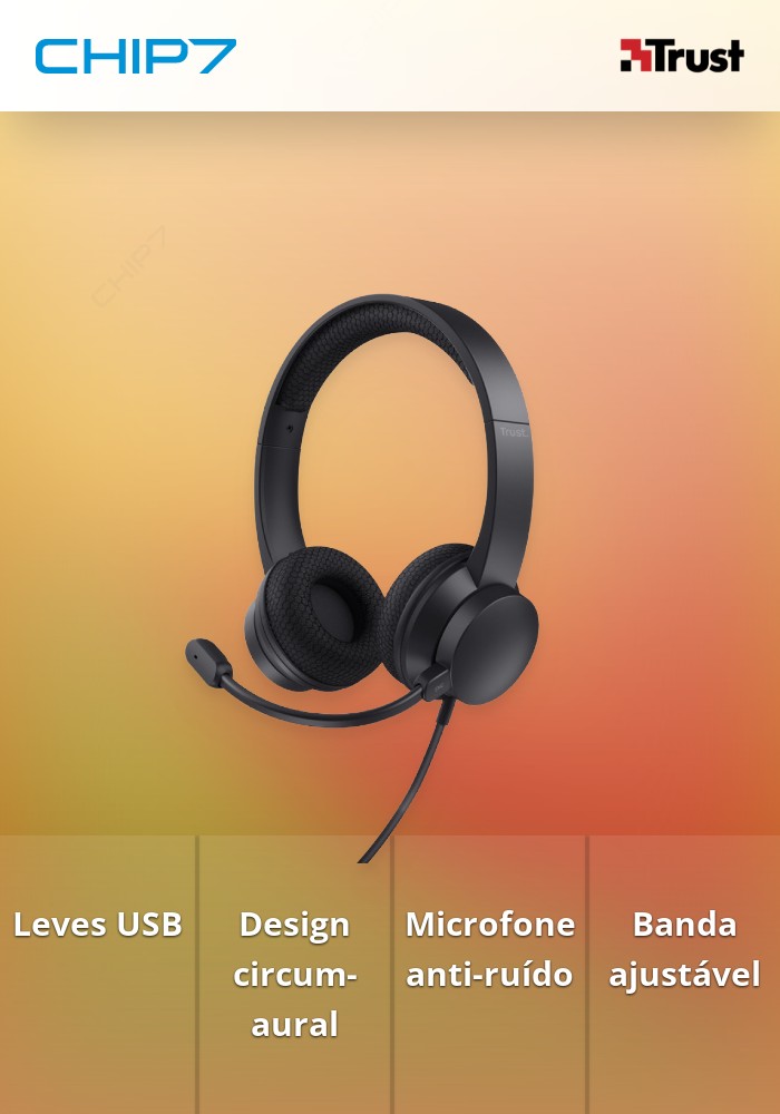 Auscultadores USB-ENC para PC