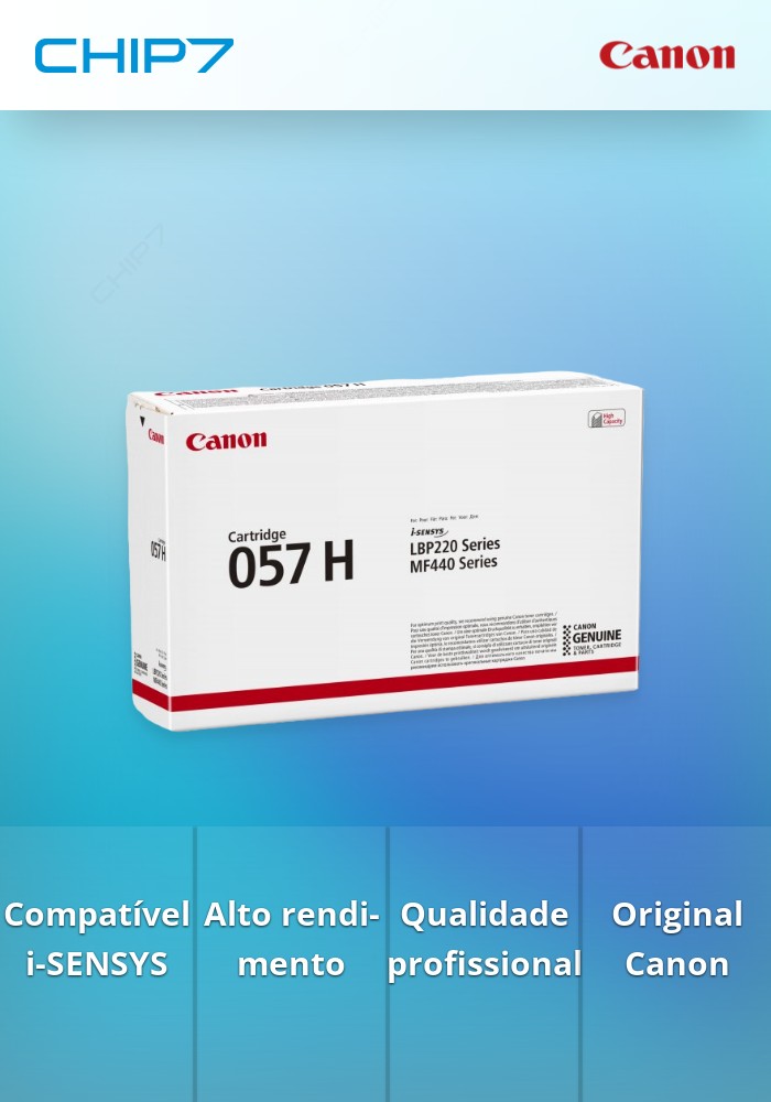 Toner CANON 057 Preto Alto Rendimento - i-SENSYS LBP22x/MF44x