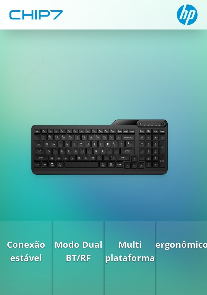 Teclado Wireless HP 475 Dual-Mode