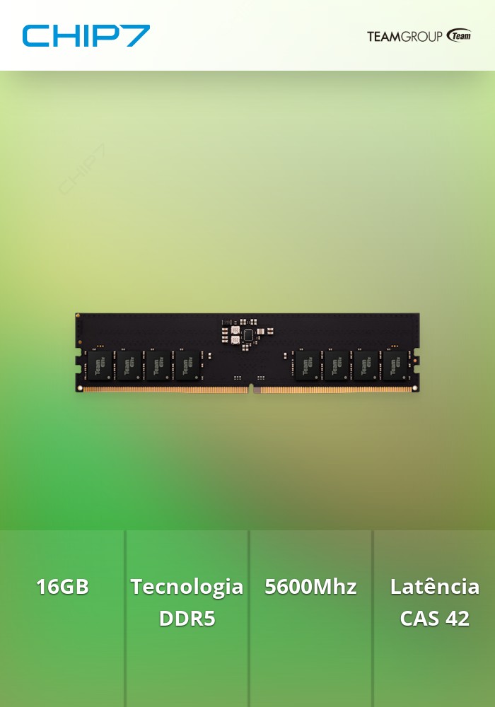 16GB RAM DDR5 Dimm Team Group Elite 5600Mhz CL42 1.1V