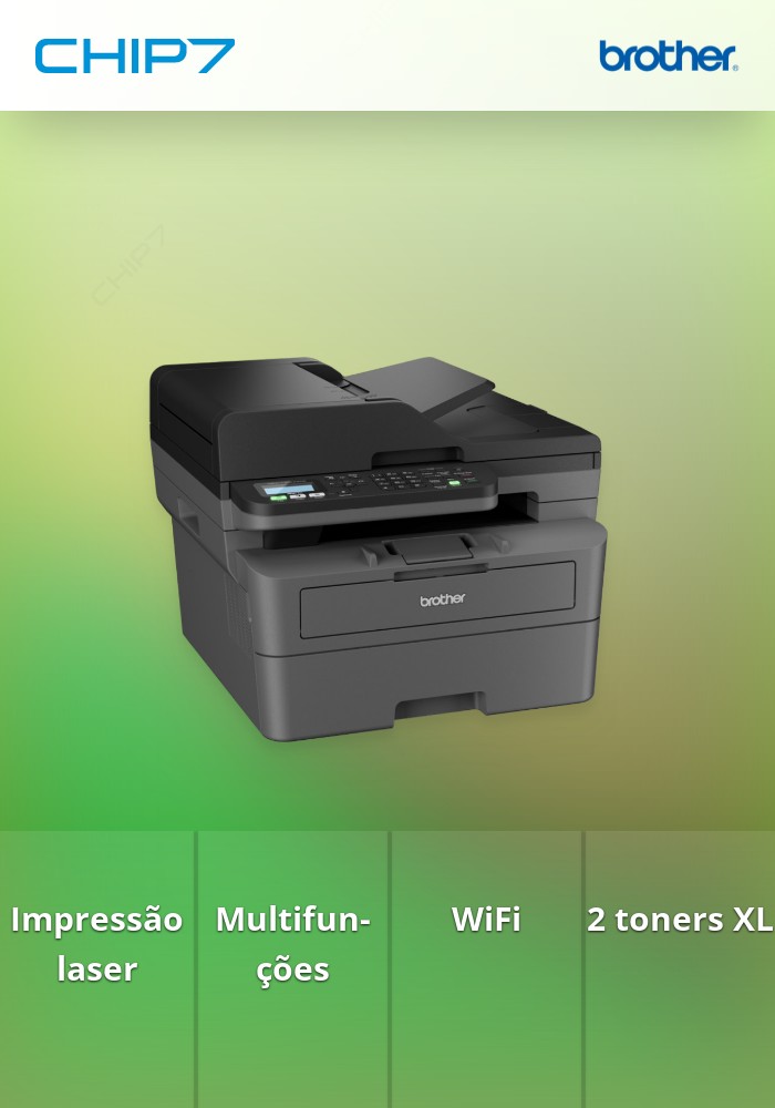 Impressora BROTHER Multifunções Laser Mono MFCL2827DWXL - Pack impressora + 2 toners XL + WiFi + Fax