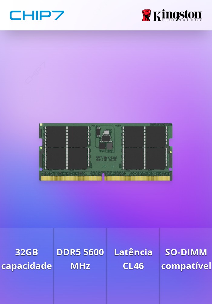 32GB RAM Kingston DDR5 SO-DIMM 5600 MHz CL46