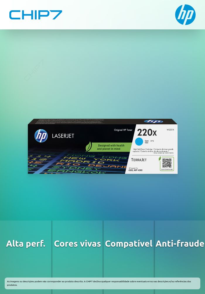Toner HP 220X Ciano Original LaserJet