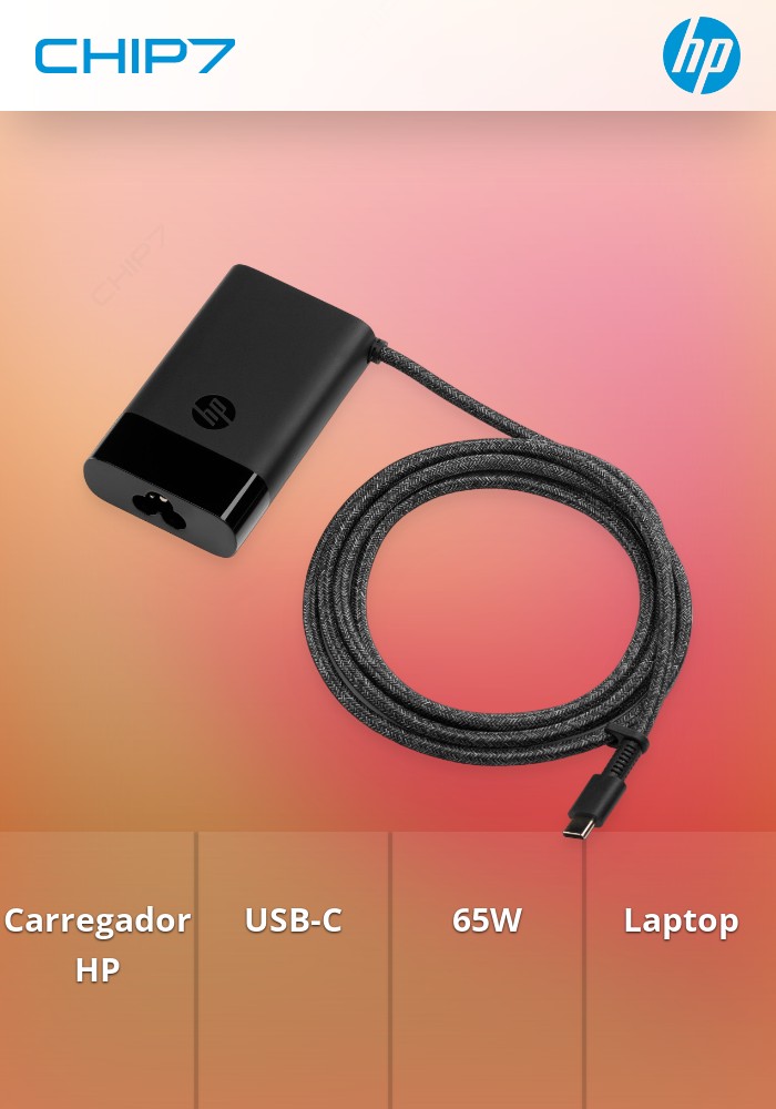 Carregador Portátil HP USB-C 65W