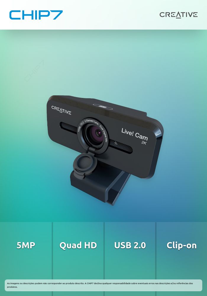 Webcam CREATIVE LIVE CAM SYNC 2K Quad HD V3