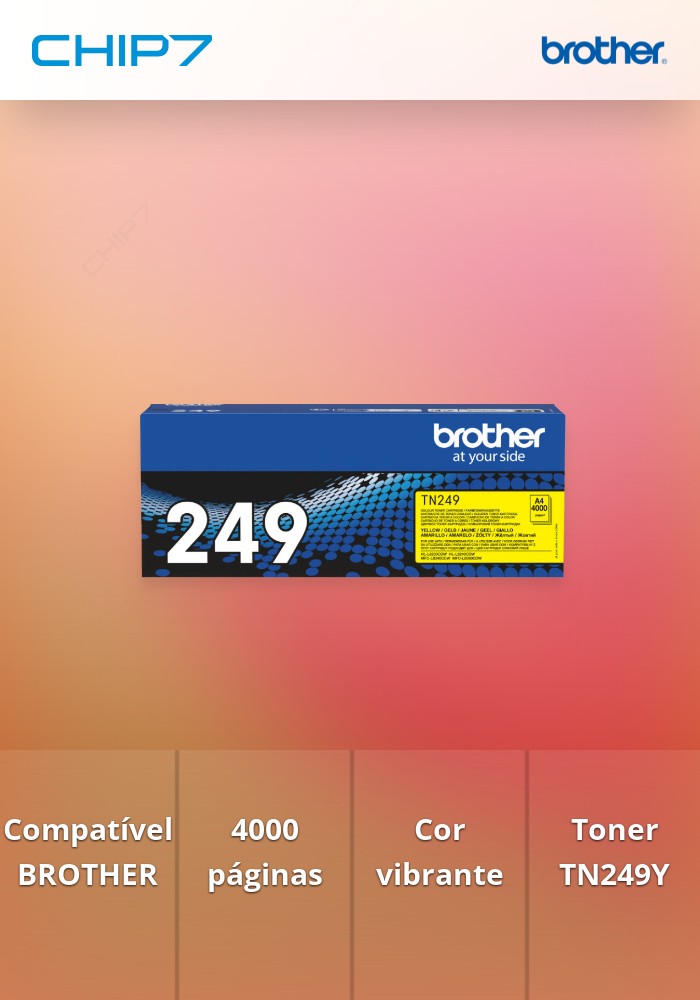 Toner BROTHER TN249Y Amarelo 4k - HL8230 8240 MFCL8340 8390