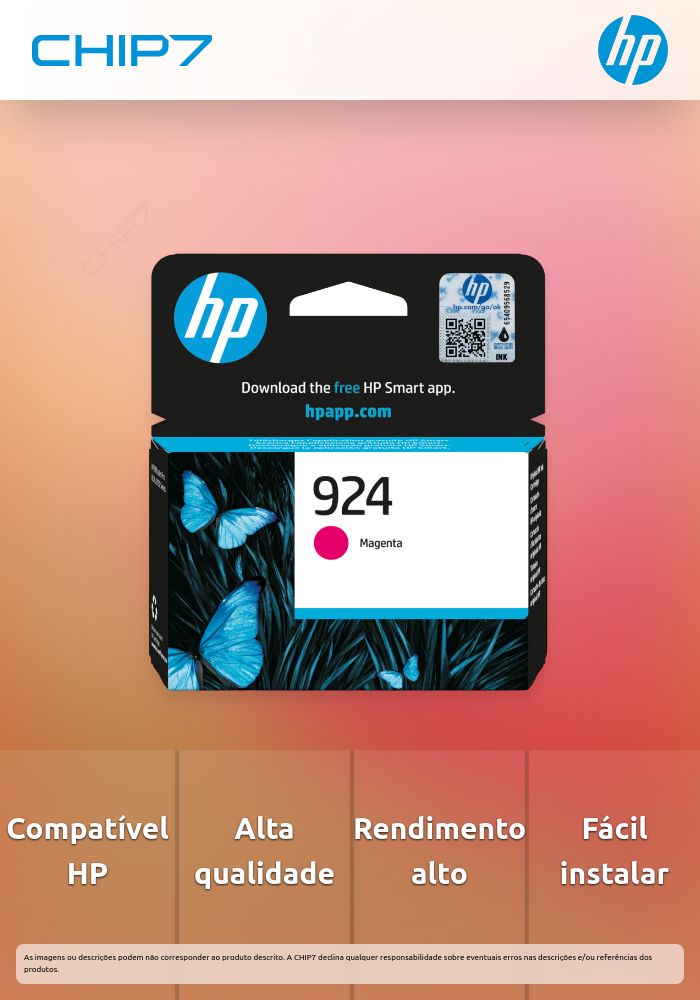 Tinteiro HP 924 Magenta Original