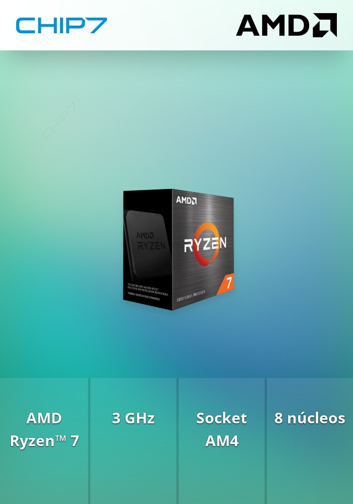 Processador AMD Ryzen 7 5700X3D 8-Core (3.0GHz-4.1GHz) 100M