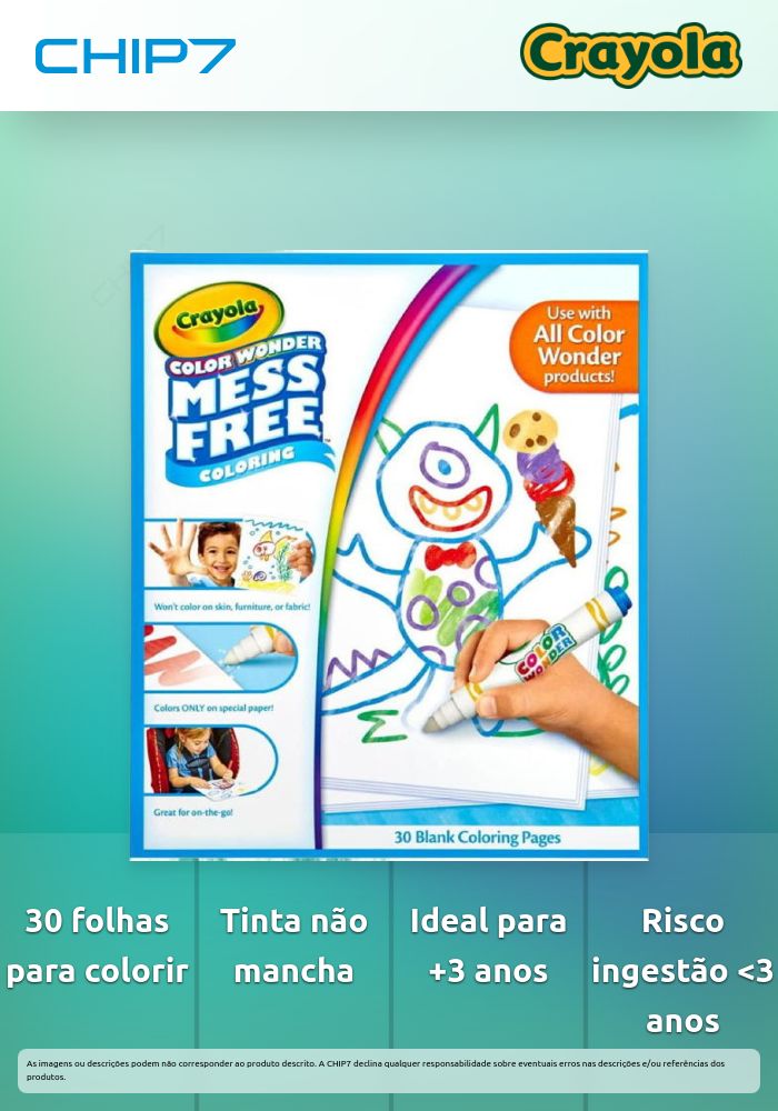 Crayola - Color Wonder Folhas para colorir 30x