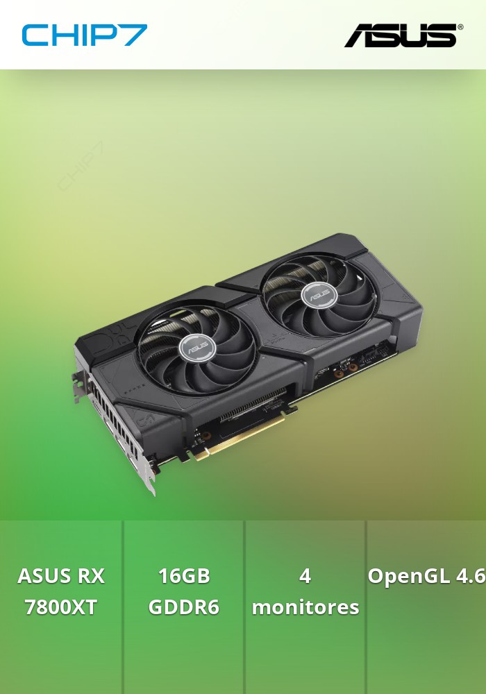Placa Gráfica Asus Radeon RX 7800 XT DUAL OC 16GB | CHIP7