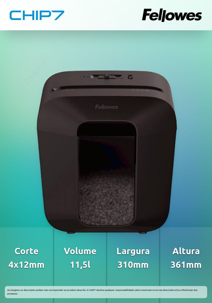 FELLOWES MÁQ. DE DESTRUIR PAPEL LX25M Minicorte 4x12mm