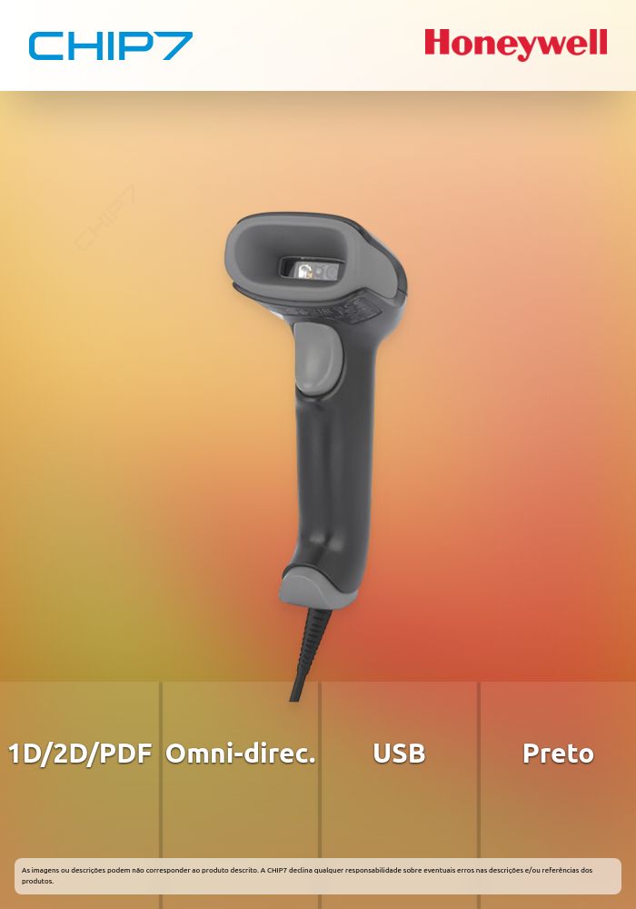 Scanner Honeywell Imager Voyager 1470g 1D / 2D / PDF / DotCode Padrão Omnidirecional USB Preto