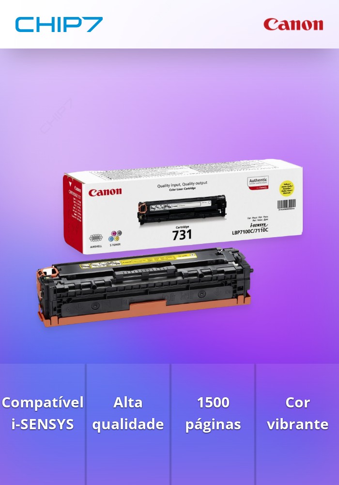 Toner CANON 731 Amarelo - i-SENSYS