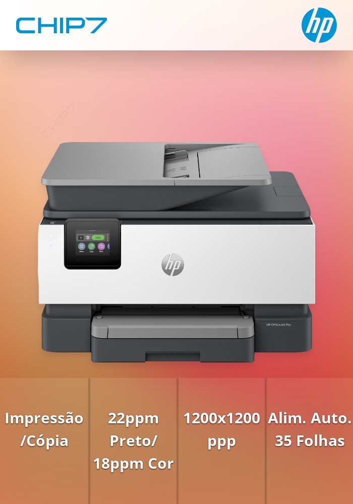 Impressora HP Multifunções OfficeJet Pro 9122e AiO - Cement