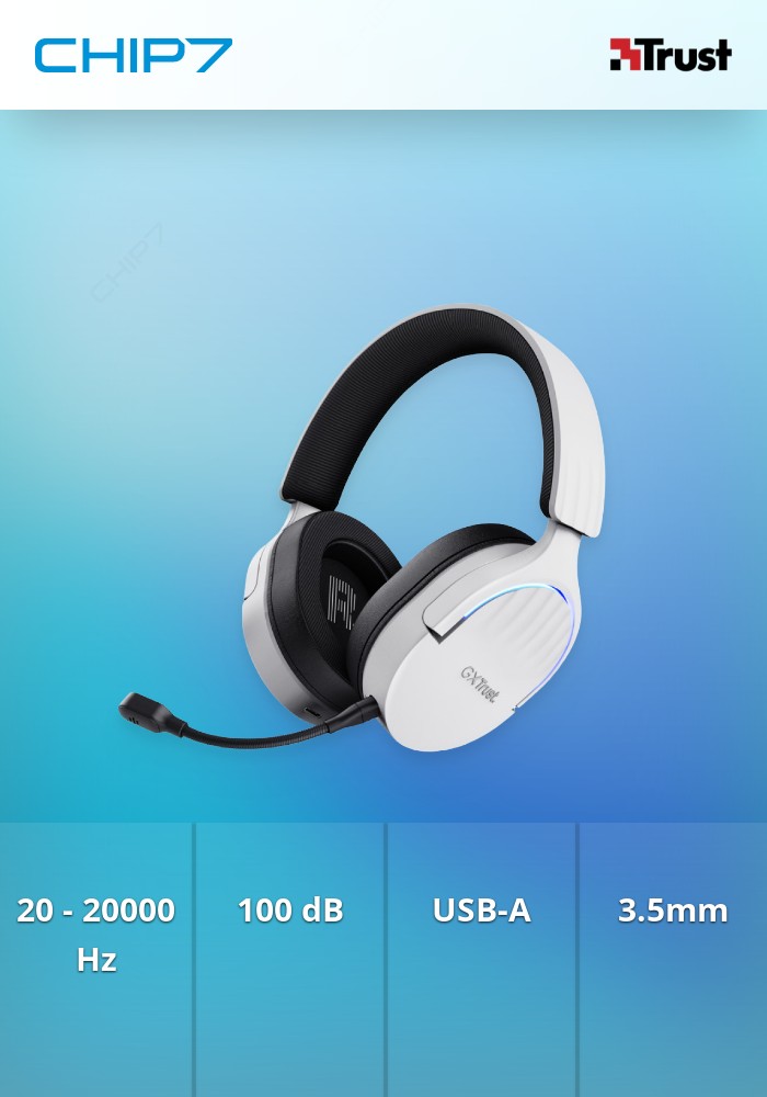 Headset TRUST GXT491W FAYZO wireless, white