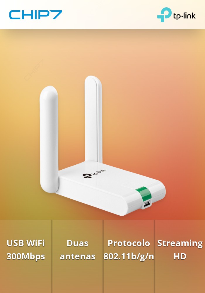 300MBIT-Wlan-USB-High-Gain-Adapter C/ 2 Antenas