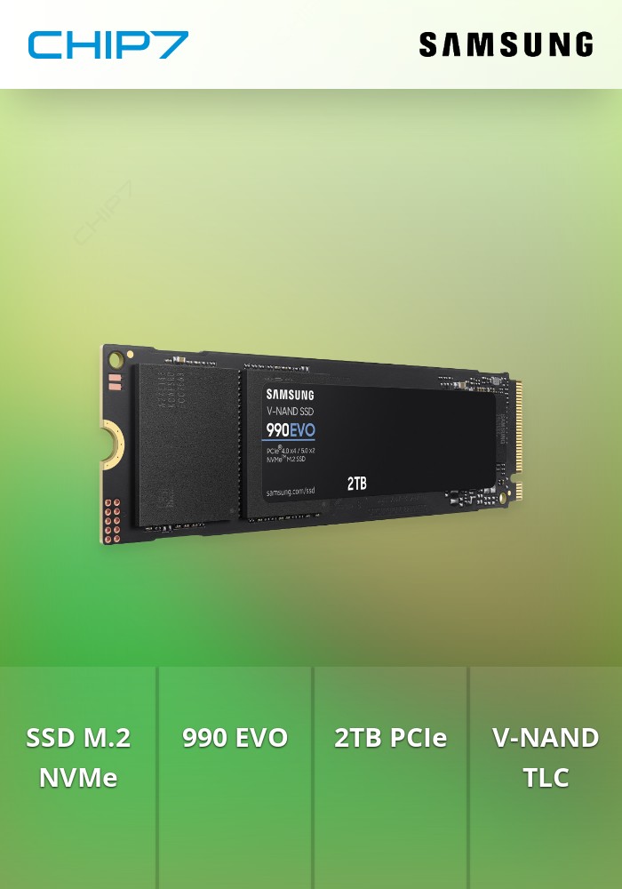 SSD M.2 NVMe Serie 990 EVO 2TB PCIe 5.0/4.0 V-NAND TLC